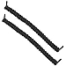 Rehabilitation Advantage Ideal for Seniors, Athletes – One Pair Elastic Coil Design Curly No-Tie Shoelaces –, Black, 6