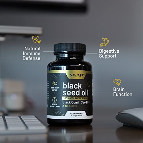 Black Seed Oil Capsules 100 Cold Pressed Immune Support, Detox Aid