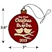 GRAPHICS & MORE Our First Christmas as Mr and Mrs 2022 Married Kissing Birds Red Background Wood Christmas Tree Holiday Ornament