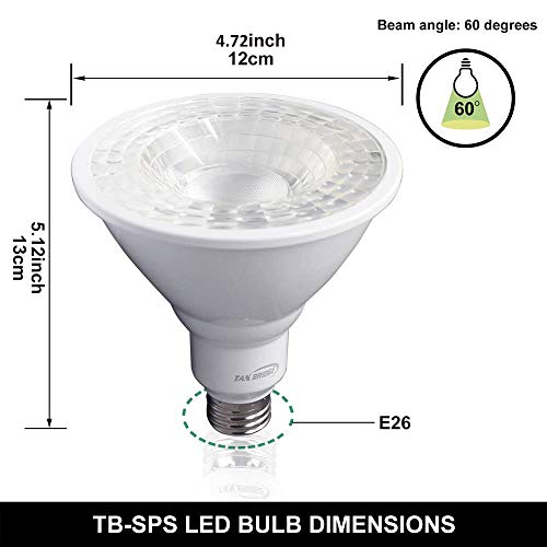 Par38 LED, Tanbridge High Power Lamp Beads, Indor and Outdoor Par38 LED Flood Light, 18W (180W Equivalent), E26 Base, 5000K Daylight, 60° Beam Degrees, Energy Star (4 Pack)