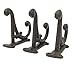 Set of 6 Brown Cast Iron Hooks, Shabby Chic Vintage Wall Mounted Hooks, Old School,Excellent for Coats, Bags, Hats, Towels,Curtain Rod's, Scarf’s and More by Ashes to Beauty
