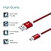 Tranesca Dual USB Wall Charger with 2 Pack 6ft Micro USB Cable - Only for Android and All Micro USB Enabled Devices, NOT for Apple or USB Type C Devices (Red)