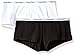 Calvin Klein Women's Carousel 2 Pack Boyshort, Black/White, Large