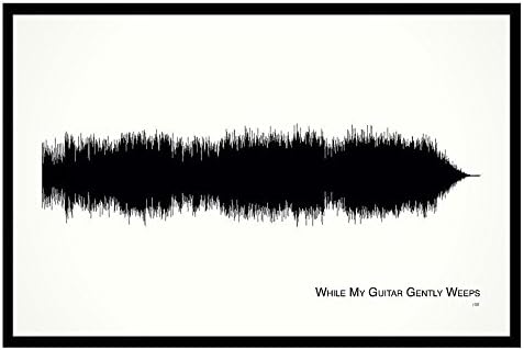 While My Guitar Gently Weeps - 11x17 Framed Soundwave print