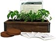 Amazon.com : Reclaimed Barnwood Planter Box Mini Herb Garden Kit - Grow