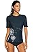 CharmLeaks Swim Shirts for Women Rashguard Swimsuit SPF 50 Swim Shirts uv Protection Shirts,l Navy