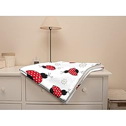 Red Ladybug Cartoon Pattern Blanket Super Soft