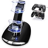 PS4 Controller Charger, Y Team Playstation 4 / PS4 / PS4 Pro / PS4 Slim Controller Charger Charging Docking Station Stand.Dual USB Fast Charging Station &amp; LED Indicator for Sony PS4 Controller--Black