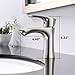 KINGO HOME Contemporary Stainless Steel Single Hole Lavatory Single Handle Brushed Nickel Bathroom Faucet, Hot and Cold Water Vanity Faucets
