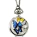 YouYouPifa Special Cute Enamel Small Pendant Pocket Watch (Silver/Butterfly)