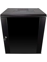 navepoint 12U Wall Mount Consumidor Series Server Cabinet Red Enclosure Cerraduras, Fan