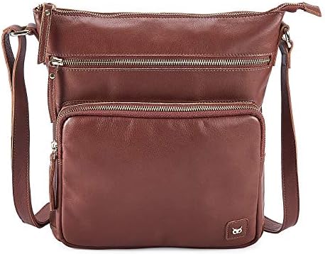Genuine Leather Crossbody Bags for Women Handmade Sling Shoulder Purse Stylish Travel Handbag with Full Adjustable Strap