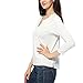 Women's V-neck 3/4 Sleeve Organic Bamboo T-shirt Henley Top