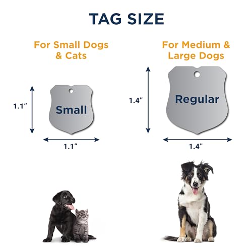GoTags Dog Tags, Personalized Engraved Dog and Cat ID Tags for Pets, Custom  Engraved on Both Sides, Various Sh
