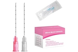 AORU THORED Blunt Cannula for Face and Body, Sterile Individual Packaging,20pcs (27G-38mm)