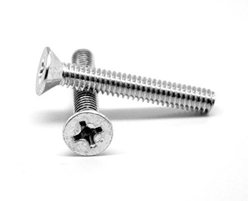 1/4"-20 x 3/4" (FT) Coarse Thread Machine Screw Phillips Flat Head Stainless Steel 18-8 Pk 100