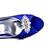 ELEGANTPARK AW Women's Leaf Design Rhinestones Crystal Clutch Dress Hat Shoe Clips Silver 2 Pcs