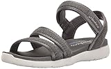 Skechers Cali Women's Microburst Pure Chill Flat Sandal, Grey, 9 M US