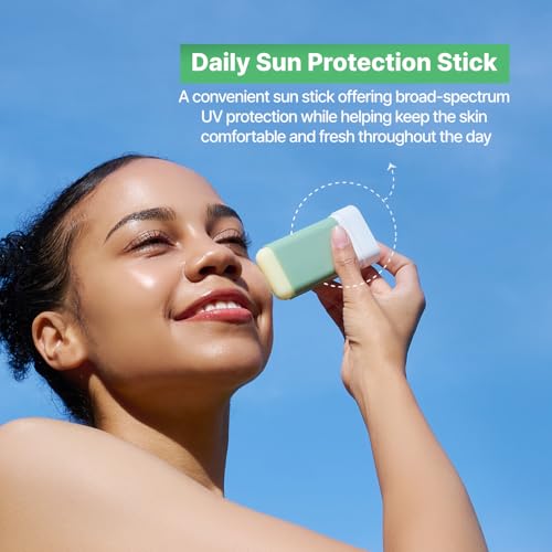 MIGUHARA Daily Herb Sun Stick SPF50+ PA++++, 20g, Vegan Korean Sunstick with Niacinamide & Calming Botanicals Herb Extract, Clear Zero White Cast Formula, Semi-Matte Dewy Finish, EWG Green Grade