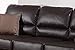 Poundex Bobkona Shelton Bonded Leather 2 Piece Sofa and Loveseat Set, Espresso