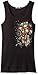 Hot Leathers Skull Bouquet Ladies Tank Top (Black, X-Large)
