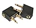 Ketofa 2x Golden Plated Airline Airplane Flight Adapter