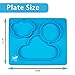OSHO The Original All-in-One Non Slip Silicone Plate Placemats for Toddlers and Kids, Blue, 6 Months+