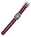 deBeer Watch Band - 2-Piece Nylon - Navy with Red Stripe - Compatible with Apple 42mm & 44mm & 45mm Series 1, 2, 3, 4, 5, 6, and 7 Apple Watch [Black Adapters]