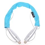 Cosmos ® Soft Cotton Headset Cover/protector/sleeve for Lg Tone + Hbs-730 Stereo Wireless Bluetooth Headphone (Turquoise Blue)