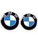 ORFORD Emblem for BMW, Replacement for Front 82mm and Rear 74mm BMW Emblem Badge for BMW 3-Series, 5-Series, 6-Series, 7-Series, X1, X3, X5 Blue & White