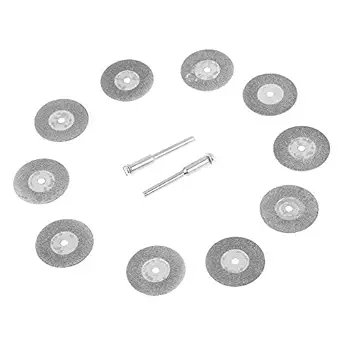 uptodateproducts 10pcs 20mm Diamond Cutting Discs Set Drill Bit Mini Jade Stone Grinding Cut Wheel Tiles Abrasive Rotary Tool