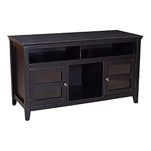 Amazon Brand – Ravenna Home Classic Solid Wood Media Center, 47.87″W, Black