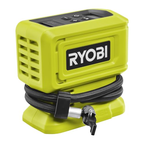 RYOBI 18 V ONE+ Akku-Mini-Kompressor RPI18-0, 11 bar max. Druck, Digitalanzeige, ohne Akku und Ladegerät