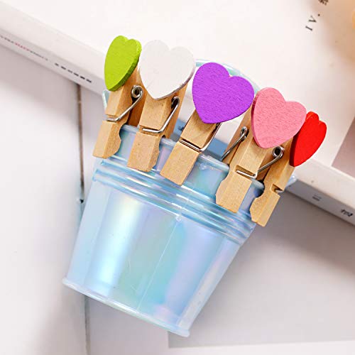 Mini Bucket Set Mini Pails with Handle Party Favor Gift BucketBucket Flower Holder Decorative Mini Bucket Candy Box Buckets for DIY Craft Baby Showers Bridal Shower Wedding Party Blue