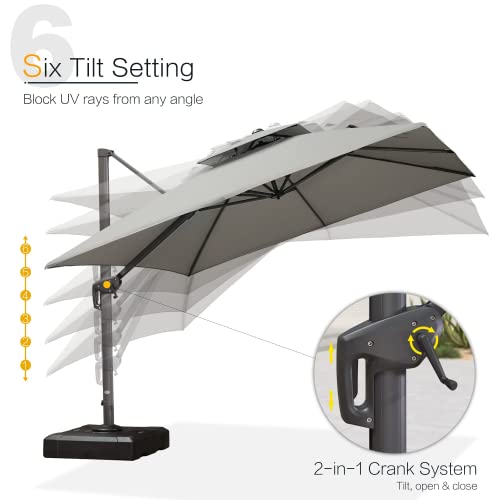 PURPLE LEAF 10 FT Cantilever Umbrella Outdoor Patio EcoFriendly Olefin