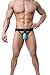Two Pais of Mens Jockstrap Thongs Underwear (M, Turquoise Blue)