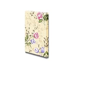 Canvas Prints Wall Art - Eastern/Oriental Seamless Flower Pattern Vintage/Retro Style | Modern Wall Decor/Home Decoration Stretched Gallery Canvas Wrap Giclee Print & Ready to Hang - 24" x 16"