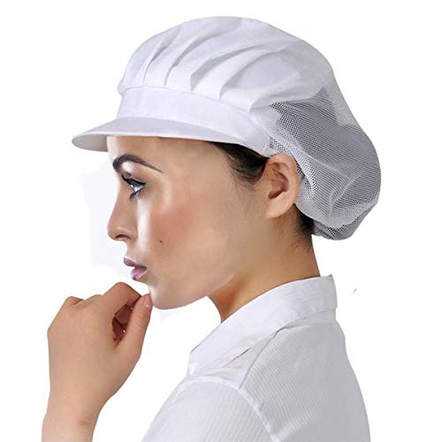 Elastic Chef Cap Cooking Hat Food Service Hair Nets Mesh Kitchen Net Reusable Restaurant Bouffant