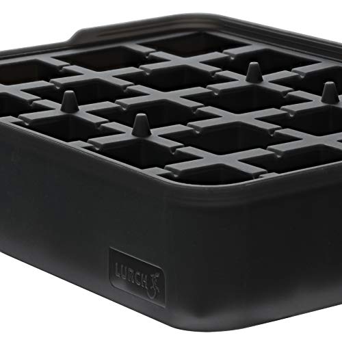 Lurch ICE FORMER Premium Eisbereiter aus Silikon mit Deckel für 20 Eiswürfel in der Größe 3cm, Schwarz, Würfel – Bild 6
