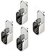 Oval Closet Rod End Brackets w/Rear Facing 5mm Pins | 15mm x 30mm | Polished Chrome | 10 Pack