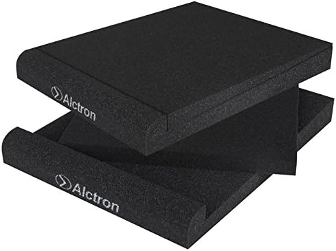 Alctron Studio Monitor Isolation Pads for 6.5" - 8" Inch Monitors EPP07 High-Density Acoustic Foam for Significant Sound Improvement - Prevent Vibrations and Fits most Stands - 2 Pads