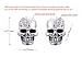 Xusamss Hip Hop Stainless Steel Crystal Eye Skull Stud Earrings