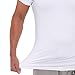 Men's Slimming Light Compression V-Neck Shirt - Short Sleeve Body Shaper T-Shirt for Gynecomastia, Weight Loss