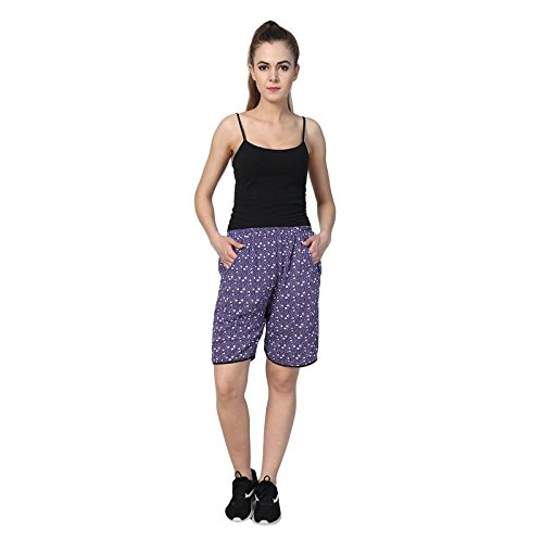af affair purple cotton check shorts for girls & womens