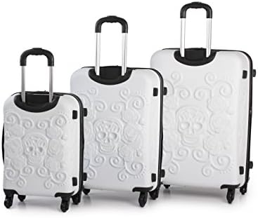 luggage with skulls