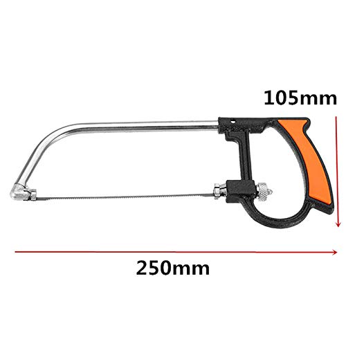 8 in 1 Multifunction Hacksaw DIY Woodworking Hand Saw for Metal Wood 250x105mm with Saw Blades