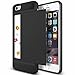 iPhone 5S Case, Anuck Heavy Duty Hybrid Shockproof Armor iPhone 5S Cover [Card Slot Wallet Case] Soft Rubber Bumper Rugged Protective Case Card Holder for Apple iPhone SE / 5S / 5 - Black
