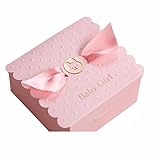 Lovely Pink Party Invitations for Girl Baby Shower with Cute Baby Car Free Pink Wedding Favours Candy Boxes Gift Box. (20 Pieces)