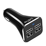 ZoiyTop car charger, black,48W Dual USB Car power adapter Charger,Quick charger cigarette, for iPhone 7 / 6s / Plus, iPad Pro / Air 2 / mini, Galaxy S7 / S6 / Edge / Plus, Note 5 / 4 (Black)
