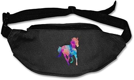 ALFRED WARD Colorful Mosaic Horse Adjustable Belt Waist Pack Waist Bag Running Pack For Men Women Vacation Hiking